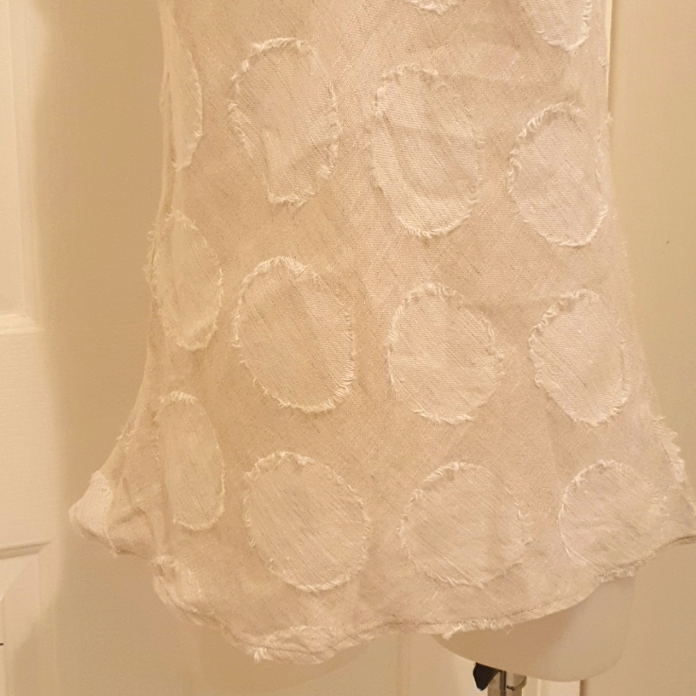See Saw 2 Peice linen Top and Jacket 100 % Linen in Light biege size 12 - Picture 5 of 10